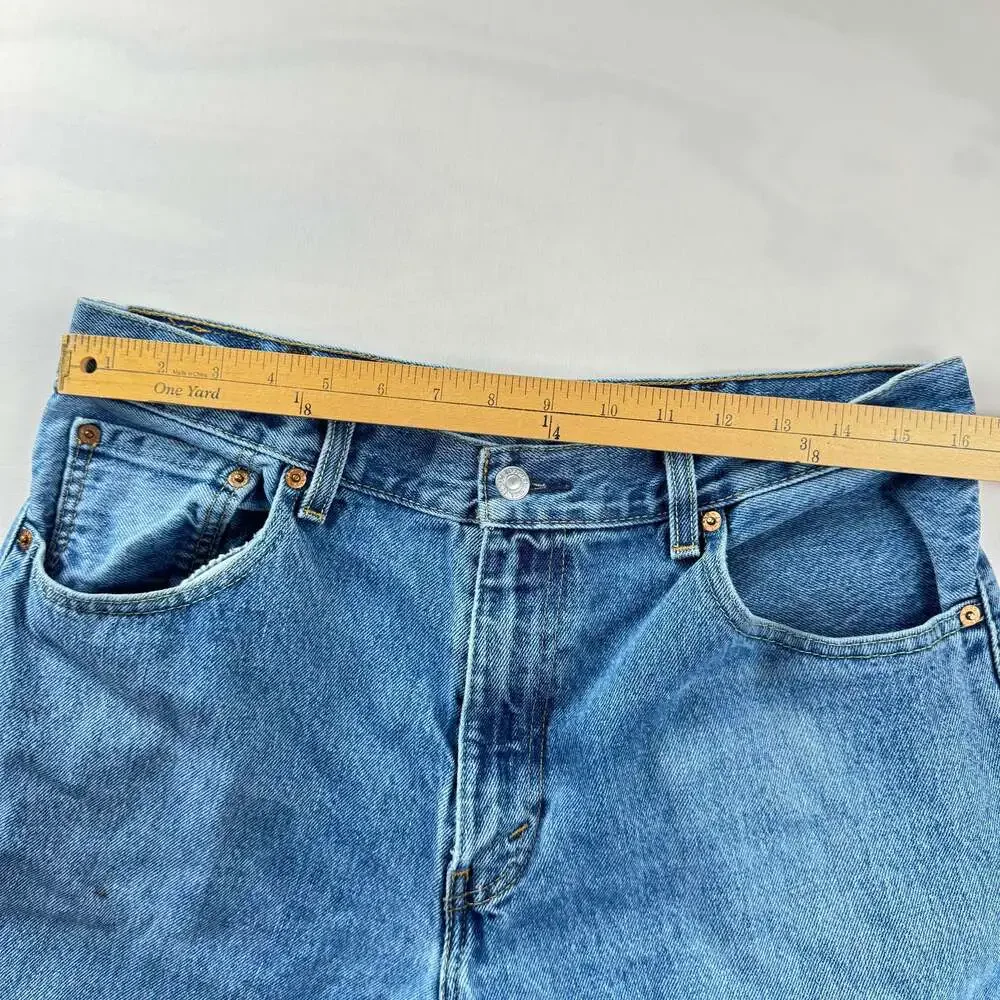 Levi's 501 Original Fit Straight Leg Button Fly Medium Wash Denim Jeans